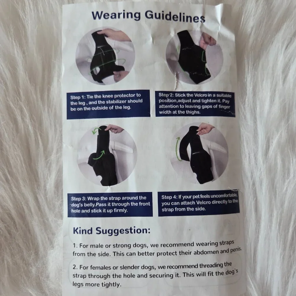 PAWFUN Dog Knee Brace for Torn ACL Adjustable Leg Support for Hip Dysplasia